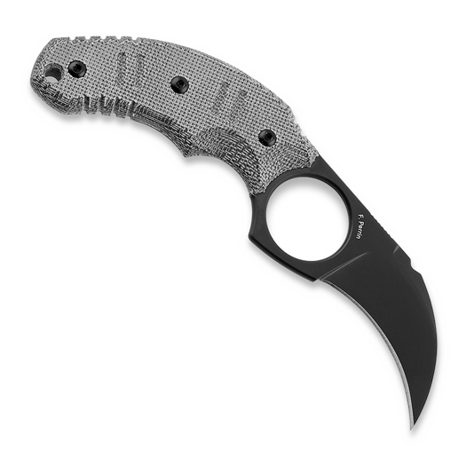 Bastinelli Ligament Micarta karambit veitsi, musta