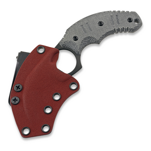 Bastinelli Ligament Micarta karambit veitsi, musta