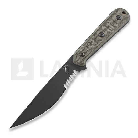 Nóż Bastinelli Silence Slim, ząbkowane ostrze