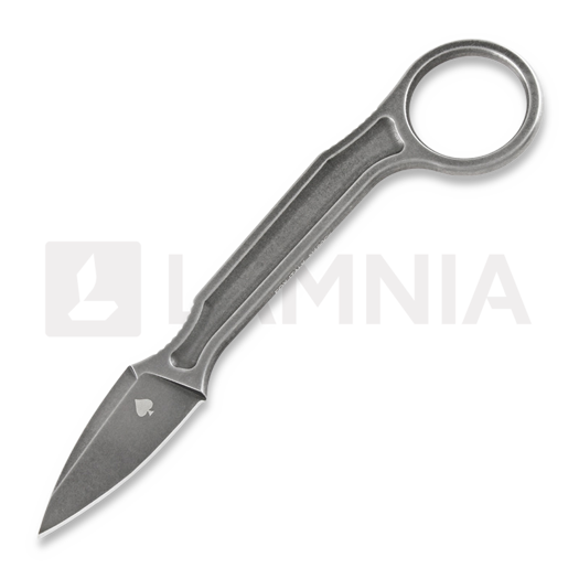 Bastinelli Spade knife, dark stonewashed, lasered