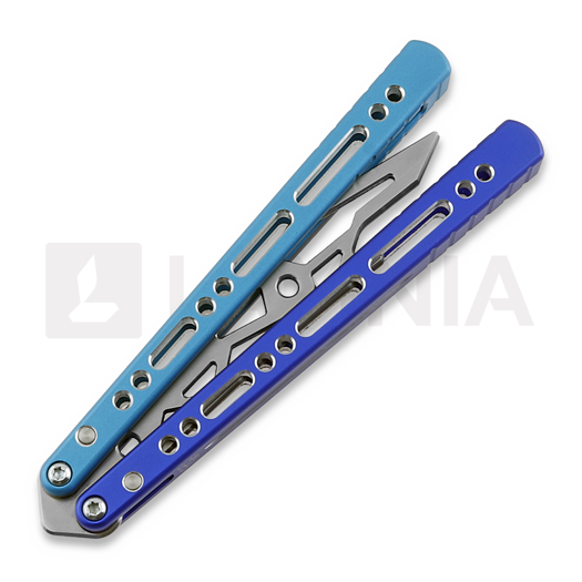 BBbarfly Barracuda Milled perhosveitsi harjoitteluun, Light Blue And Dark Blue