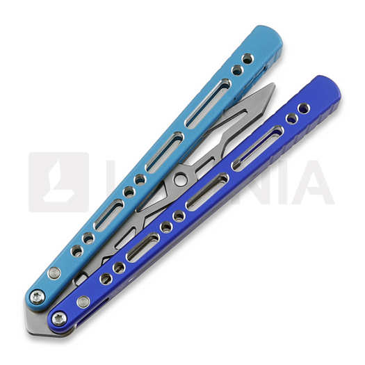 BBbarfly Barracuda Milled perhosveitsi harjoitteluun, Light Blue And Dark Blue