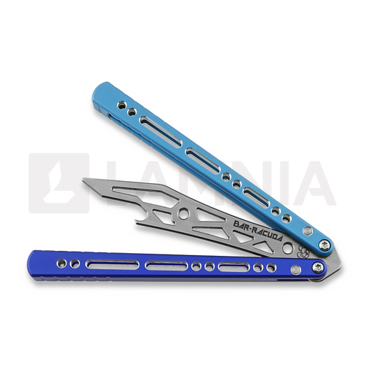 BBbarfly Barracuda Milled perhosveitsi harjoitteluun, Light Blue And Dark Blue