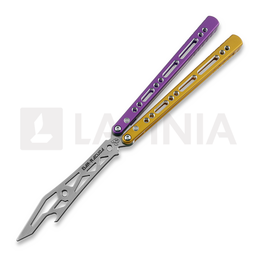 Balisong trainer BBbarfly Barracuda Milled, Purple And Gold