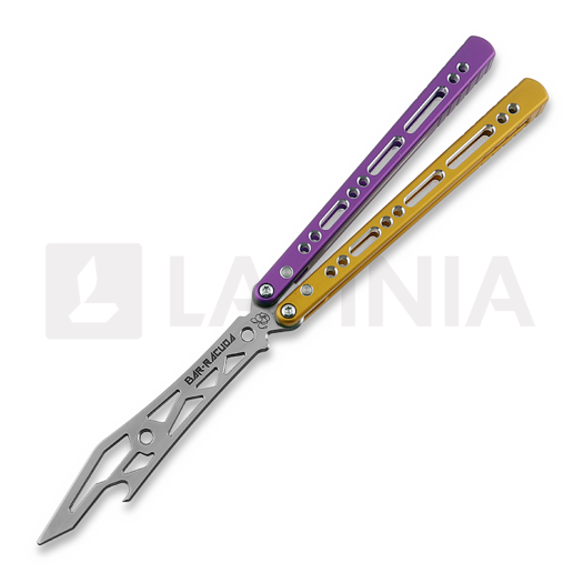 Balisong trainer BBbarfly Barracuda Milled, Purple And Gold