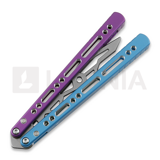 BBbarfly Barracuda Milled perhosveitsi harjoitteluun, Purple And Light Blue