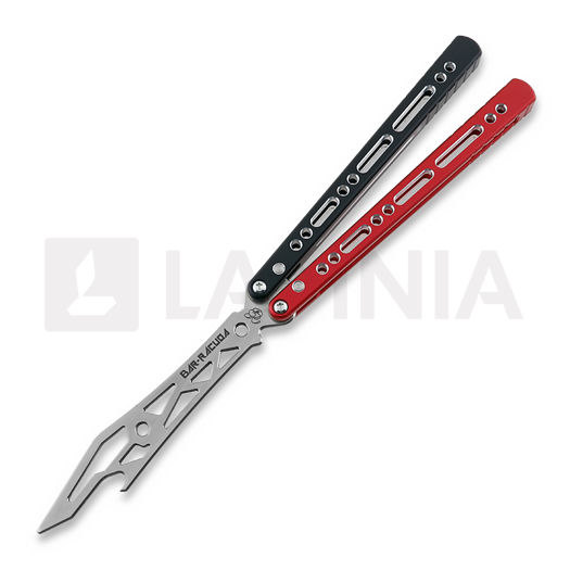 Тренировочный балисонг BBbarfly Barracuda Milled, Red And Black