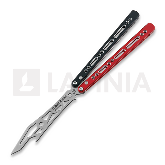 Cvičné nož motýlek BBbarfly Barracuda Milled, Red And Black
