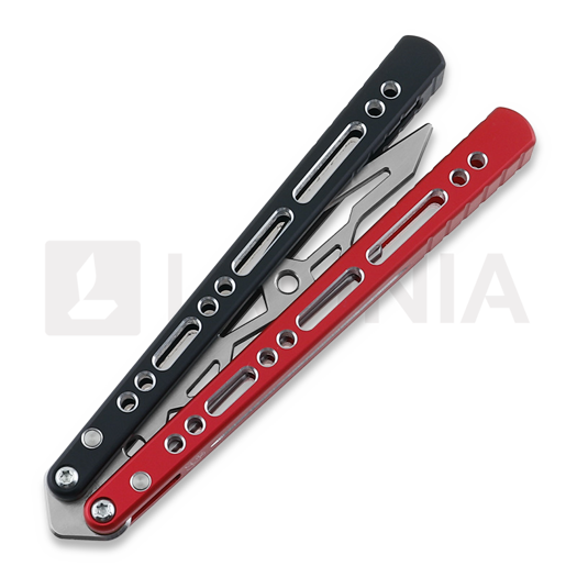 Coltello a farfalla per allenamento BBbarfly Barracuda Milled, Red And Black