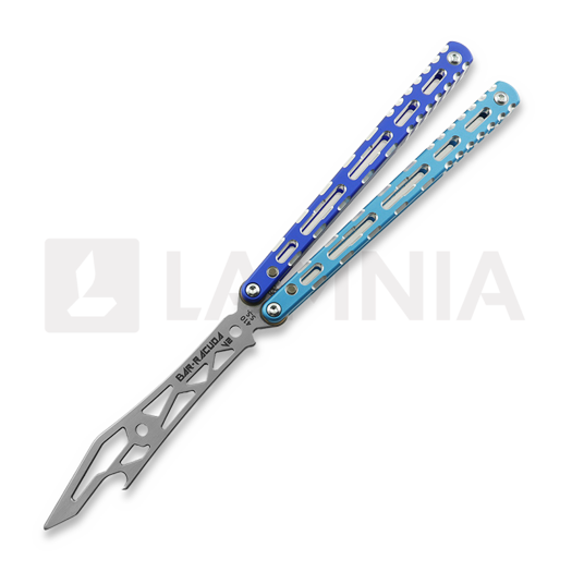 Couteau papillon d'entraînement BBbarfly Barracuda V2, Light Blue And Dark Blue