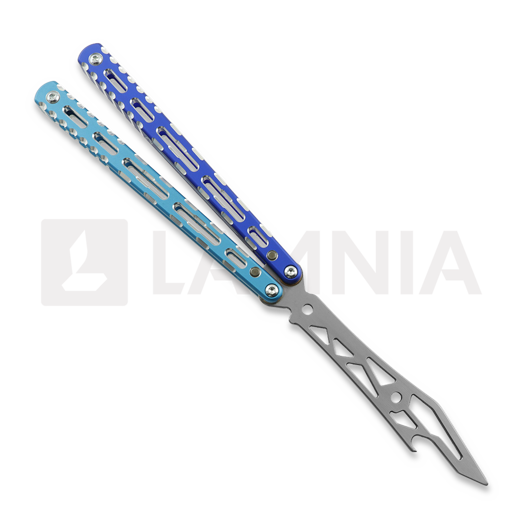 BBbarfly Barracuda V2 balisong trainer, Light Blue And Dark Blue