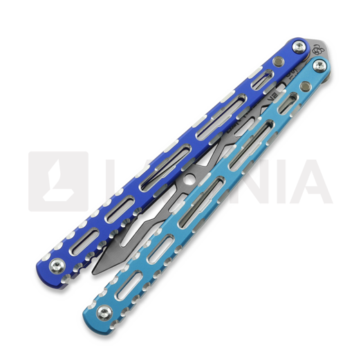 BBbarfly Barracuda V2 balisong trainer, Light Blue And Dark Blue
