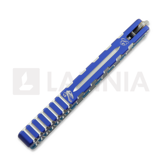 Navaja mariposa de entrenamiento BBbarfly Barracuda V2, Light Blue And Dark Blue