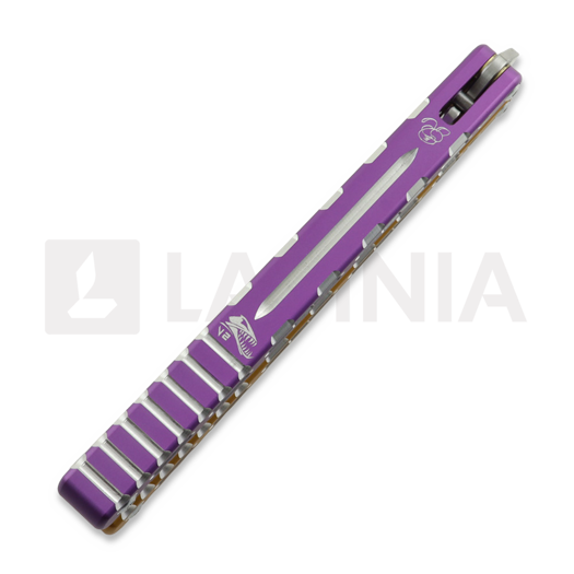 Balisong trainer BBbarfly Barracuda V2, Purple And Gold