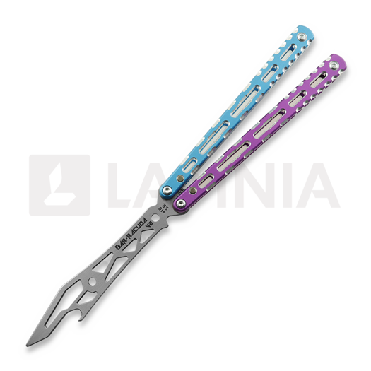 Balisong trainer BBbarfly Barracuda V2, Purple And Light Blue