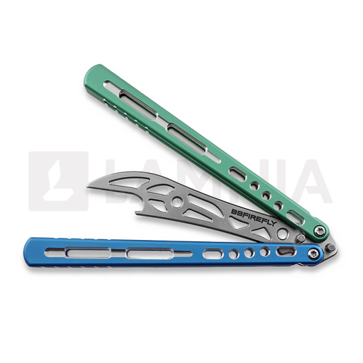 Balisong trainer BBbarfly HS Talon Style opener V2, Blue And Green