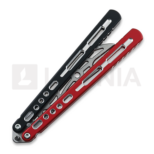 BBbarfly HS Talon Style opener V2 perhosveitsi harjoitteluun, Red And Black