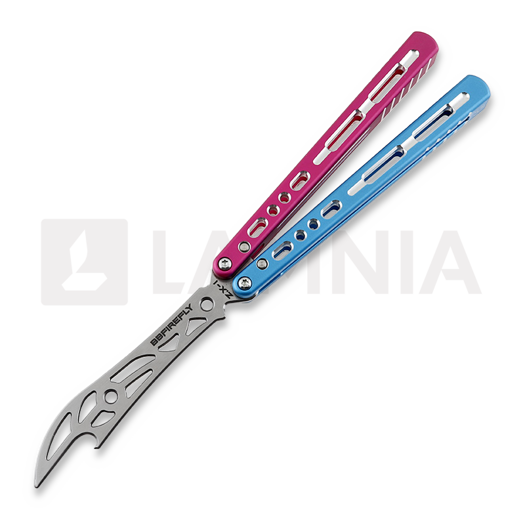 Balisong trainer BBbarfly HS Talon Style Opener ZX-1, Blue And Pink