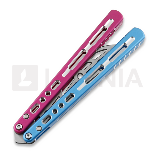 Тренировочный балисонг BBbarfly HS Talon Style Opener ZX-1, Blue And Pink
