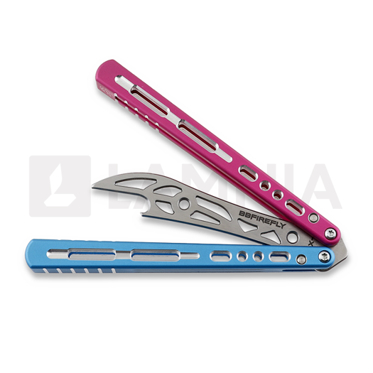 Тренировочный балисонг BBbarfly HS Talon Style Opener ZX-1, Blue And Pink