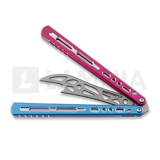 Balisong trainer BBbarfly HS Talon Style Opener ZX-1, Blue And Pink