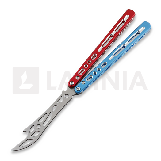 Navaja mariposa de entrenamiento BBbarfly HS Talon Style Opener ZX-1, Red And Blue