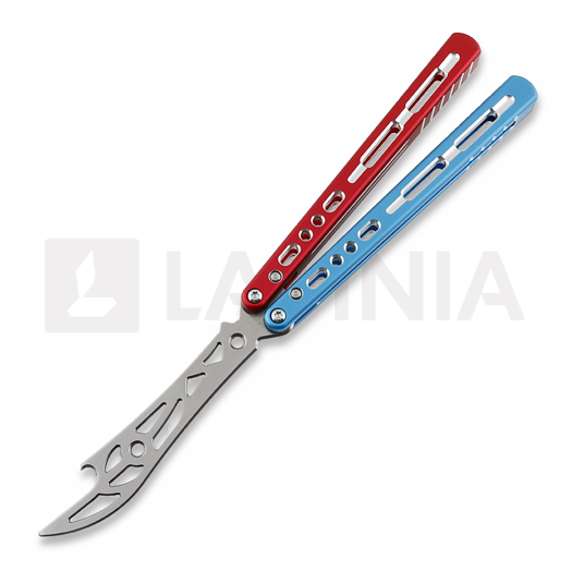 Cvičné nož motýlek BBbarfly HS Talon Style Opener ZX-1, Red And Blue