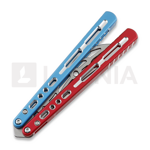 Balisong trainer BBbarfly HS Talon Style Opener ZX-1, Red And Blue