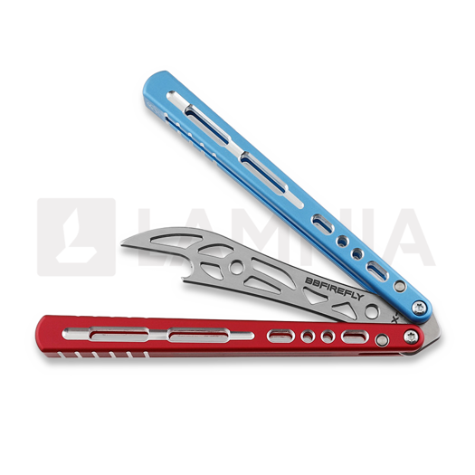 Balisong trainer BBbarfly HS Talon Style Opener ZX-1, Red And Blue