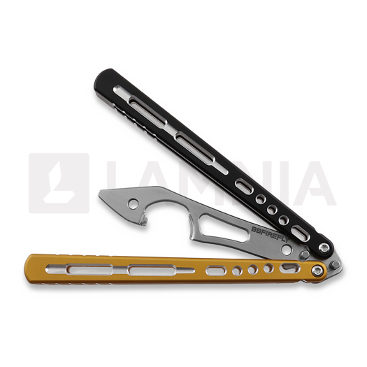 Balisong trainer BBbarfly KS Knife Style opener V2, Black And Gold