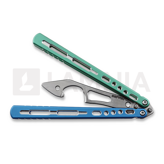Тренировочный балисонг BBbarfly KS Knife Style opener V2, Blue And Green