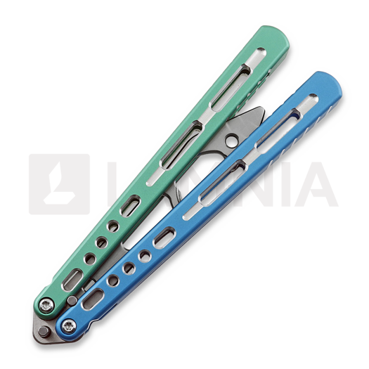 Тренировочный балисонг BBbarfly KS Knife Style opener V2, Blue And Green