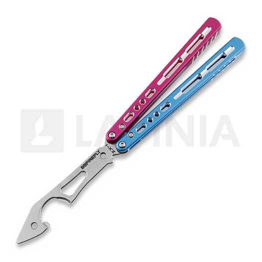 Navaja mariposa de entrenamiento BBbarfly KS Knife Style Opener ZX-1, Blue And Pink