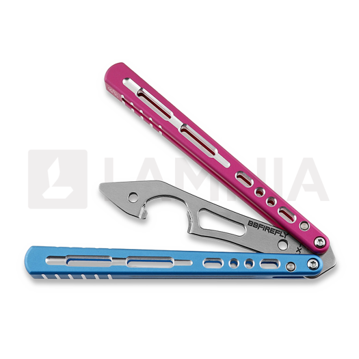 BBbarfly KS Knife Style Opener ZX-1 perhosveitsi harjoitteluun, Blue And Pink