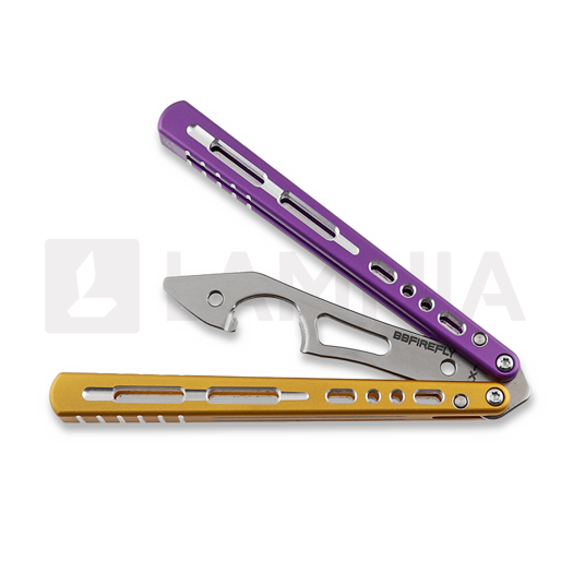 Balisong trainer BBbarfly KS Knife Style Opener ZX-1, Purple And Gold