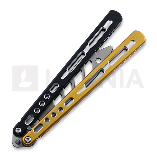 Тренировочный балисонг BBbarfly Trainer V2, Black And Gold