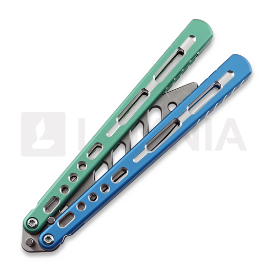 Couteau papillon d'entraînement BBbarfly Trainer V2, Blue And Green