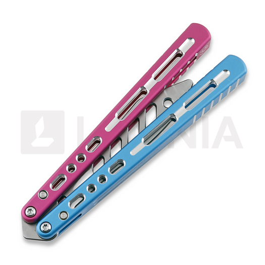 Couteau papillon d'entraînement BBbarfly Trainer ZX-1, Blue And Pink