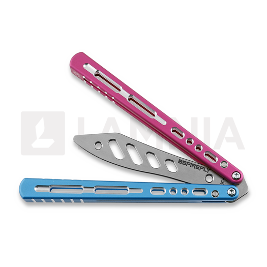 Couteau papillon d'entraînement BBbarfly Trainer ZX-1, Blue And Pink