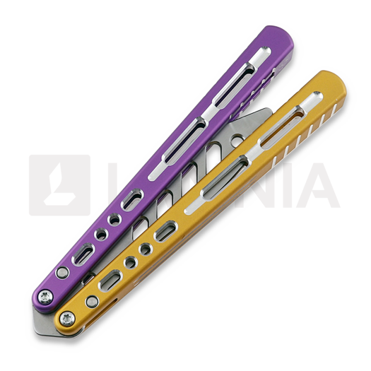 Balisong trainer BBbarfly Trainer ZX-1, Purple And Gold