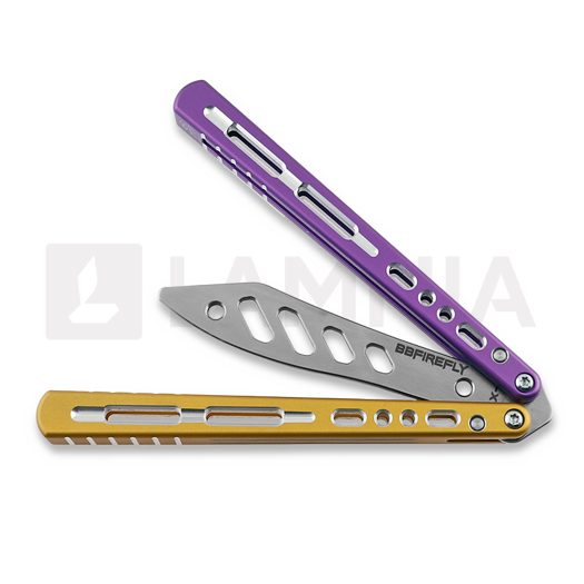 Balisong trainer BBbarfly Trainer ZX-1, Purple And Gold