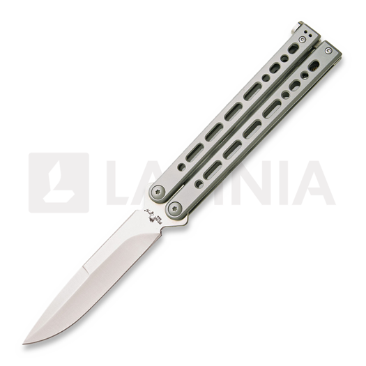 Bear Ops Bear Song VIII Spear Point balisong, szürke