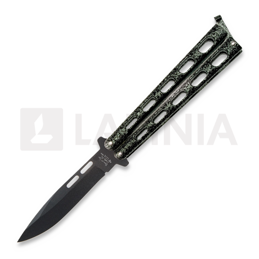 Нож бабочка Bear & Son 1095 Silver Vein