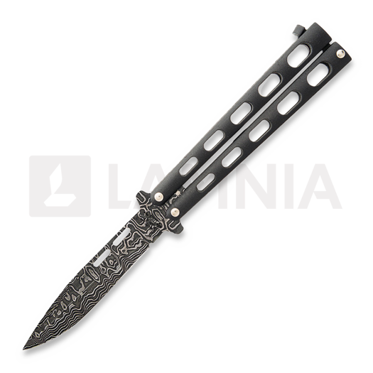 Bear & Son Balisong Damascus Black perhosveitsi