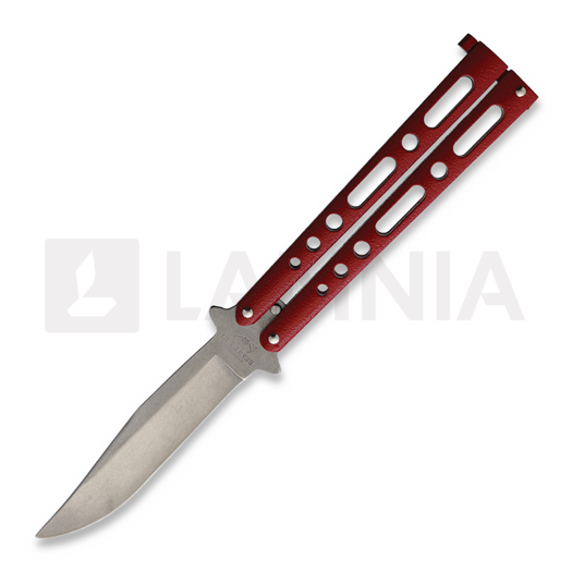 Bear & Son Butterfly Red Stonewash kääntöveitsi