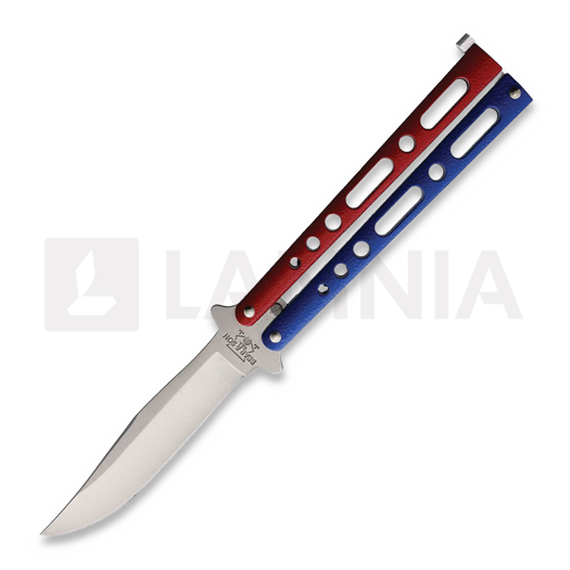 Bear & Son Butterfly Red White Blue 접이식 나이프