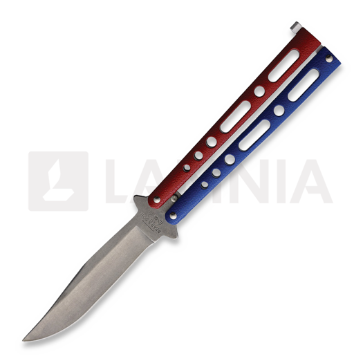 Bear & Son Butterfly Red White Blue SW סכין מתקפלת