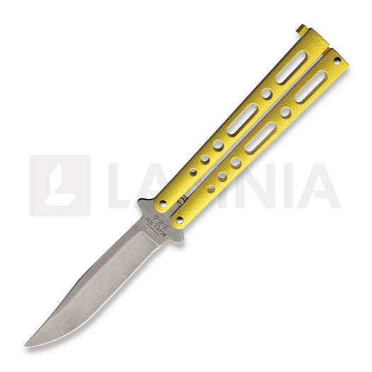 Bear & Son Butterfly Yellow Stonewash kääntöveitsi