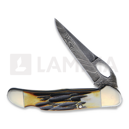 Bear & Son Lockback India Stag Bone sulankstomas peilis