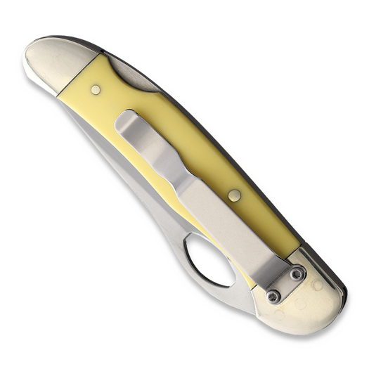 Bear & Son Lockback Yellow Delrin sulankstomas peilis